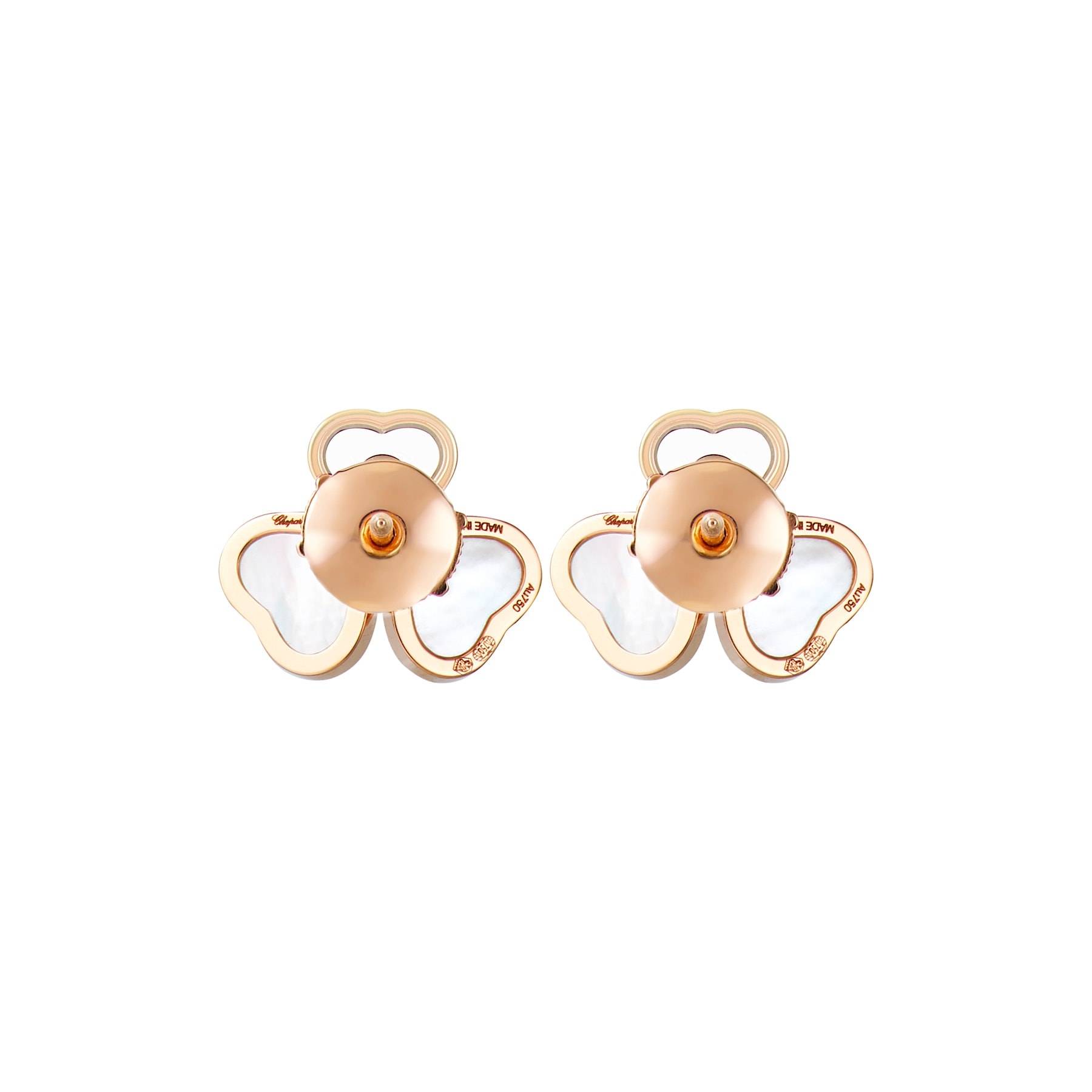 Schmuck: Chopard Happy Hearts Wings Roségold Ohrstecker Perlmutt & Diamant aus 750 Roségold von CHOPARD