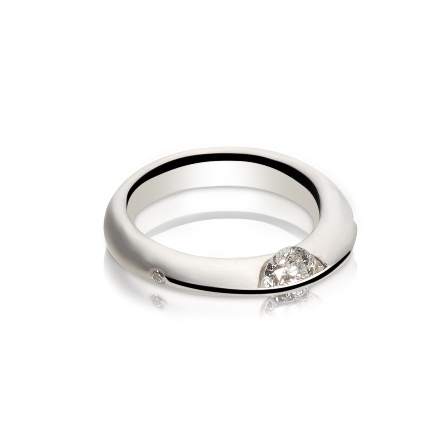 Schmuck: Schaffrath Solitaire Brillant Ring Weißgold Gr. 53 aus 950 Platin von Jewels by Eckstein