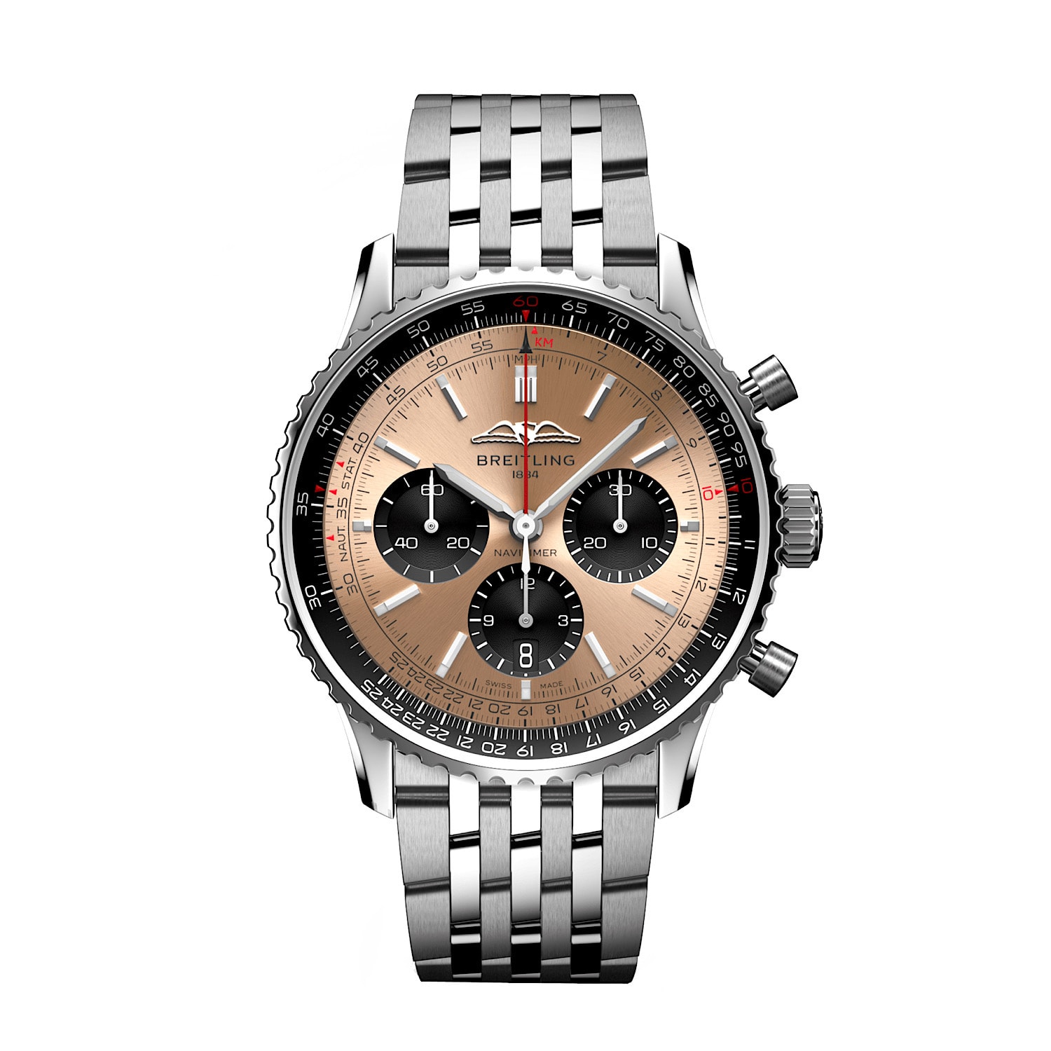 Uhren: Breitling Navitimer Chrono B01 Automatik Kupfer Index 43 mm aus Edelstahl von Breitling