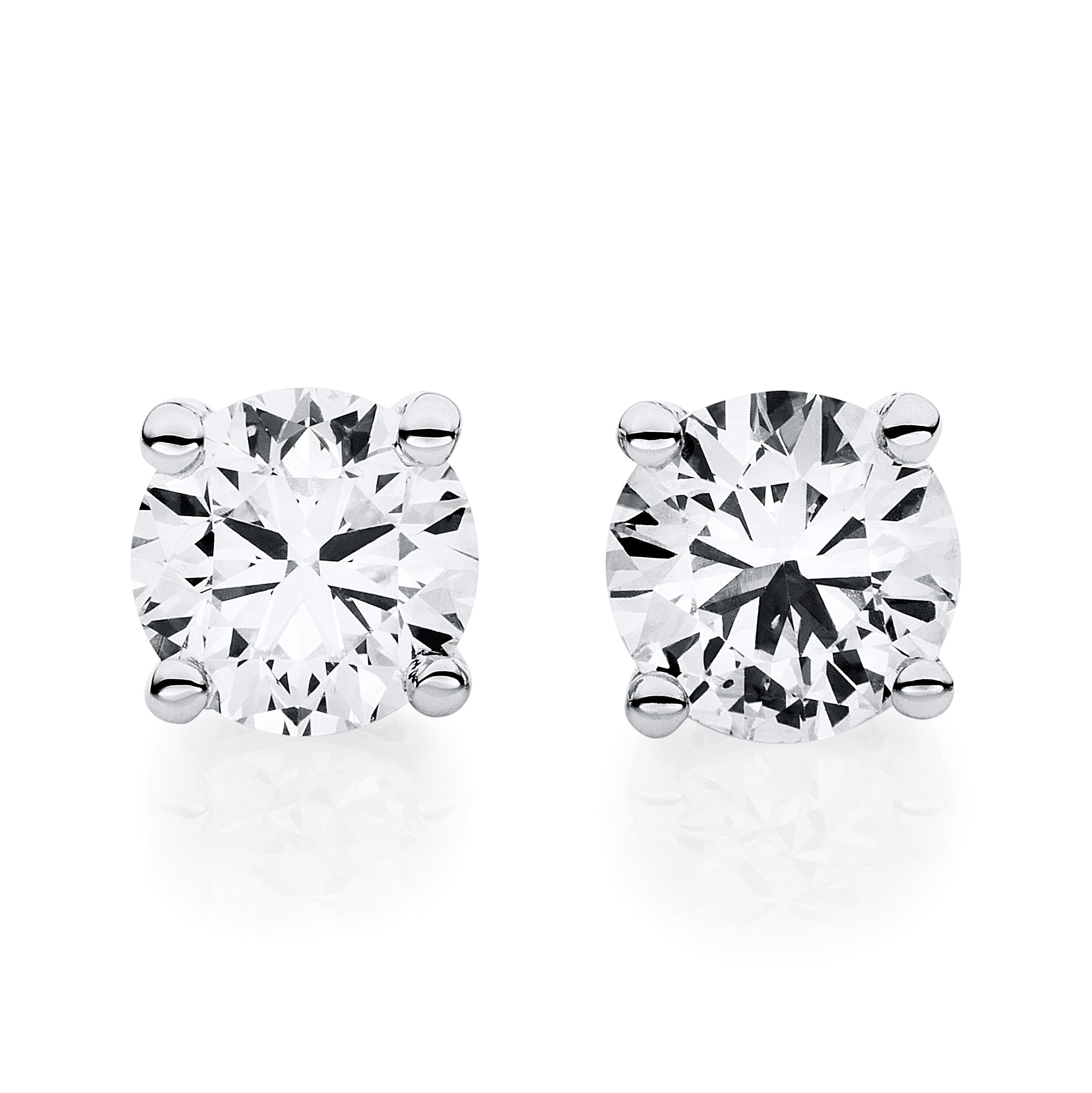 Schmuck: Solitaire Brillant Ohrstecker Weißgold aus 750 Weißgold von Jewels by Eckstein