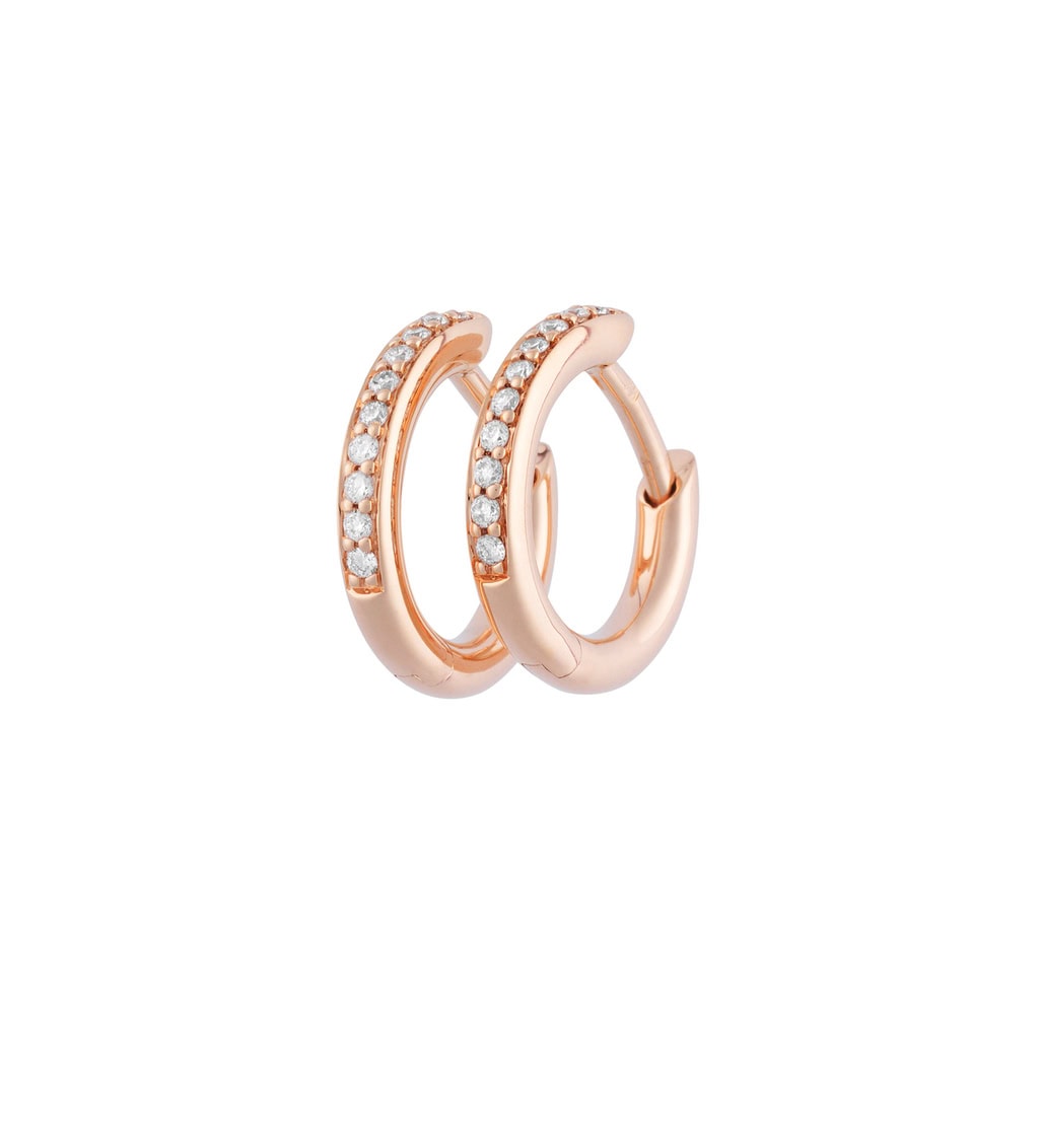 Schmuck: Bron Lux Diamant Creolen Roségold aus 750 Roségold von Bron