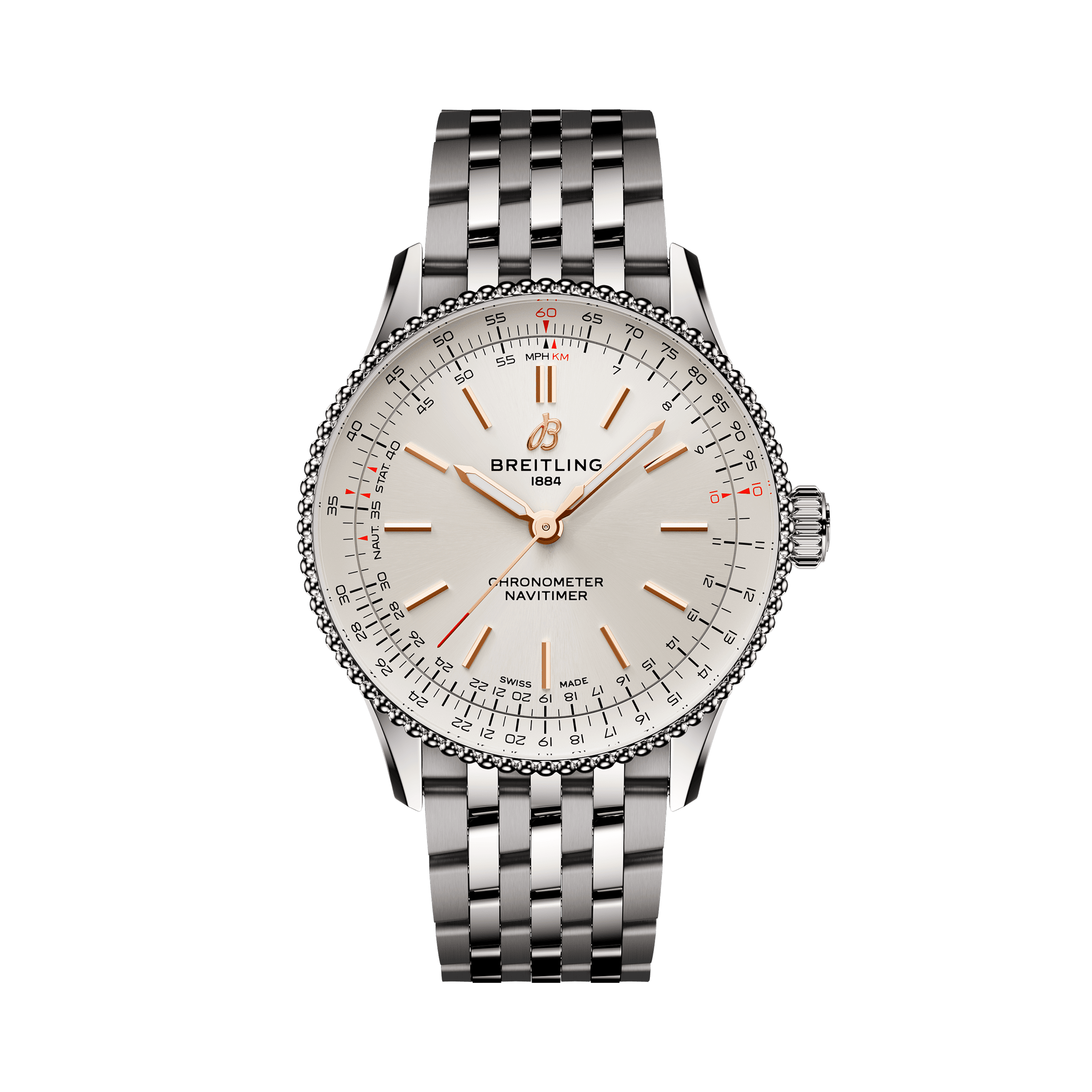 Uhren: Breitling Navitimer Automatik Grau 36 mm aus Edelstahl von Breitling