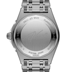 Uhren: Breitling Chronomat GMT Weiß Index Automatik 40 mm (Kopie) aus Saphirglasboden von Breitling
