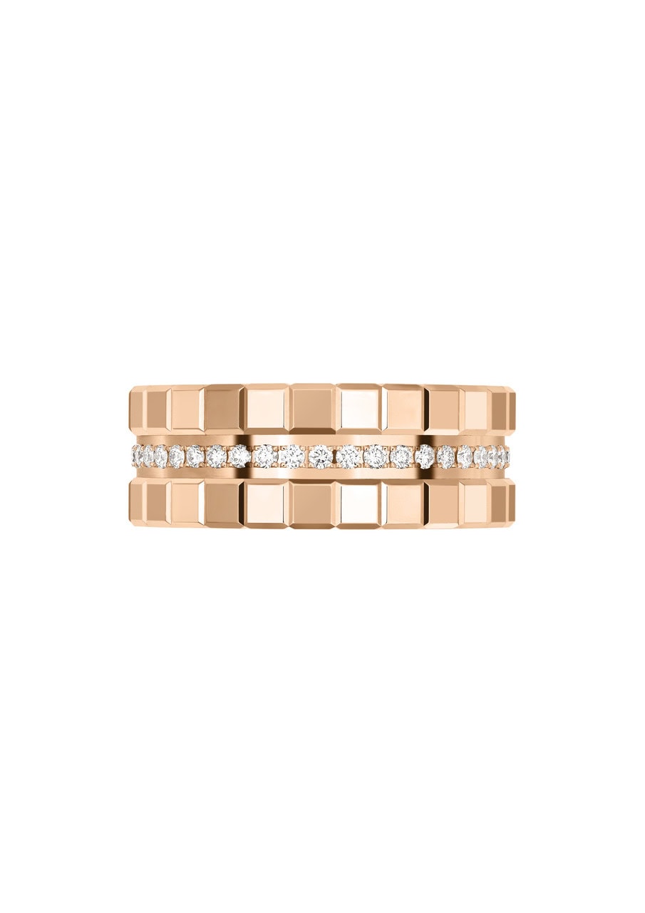 Schmuck: Chopard Ice cube Ring Rosegold Diamanten W55 aus 750 Roségold von CHOPARD