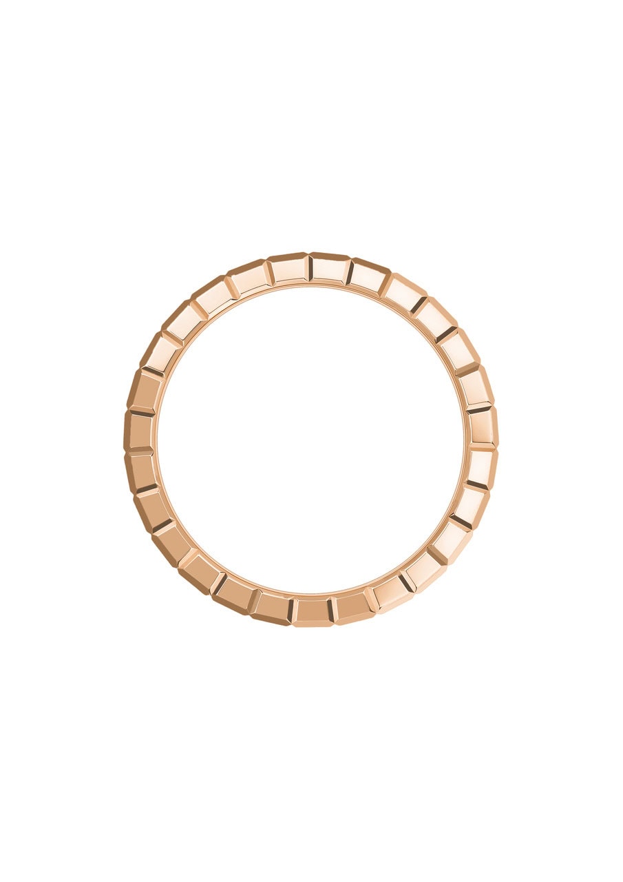 Schmuck: Chopard Ice cube Ring Rosegold Diamanten W55 aus 750 Roségold von CHOPARD