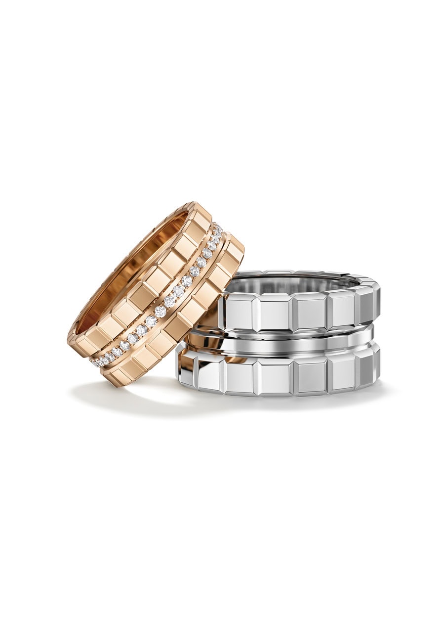 Schmuck: Chopard Ice cube Ring Rosegold Diamanten W55 aus 750 Roségold von CHOPARD