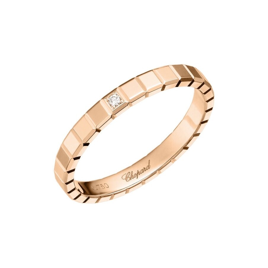 Schmuck: Chopard Ice Cube Ring Roségold Diamant Gr. 54 aus 750 Roségold von CHOPARD