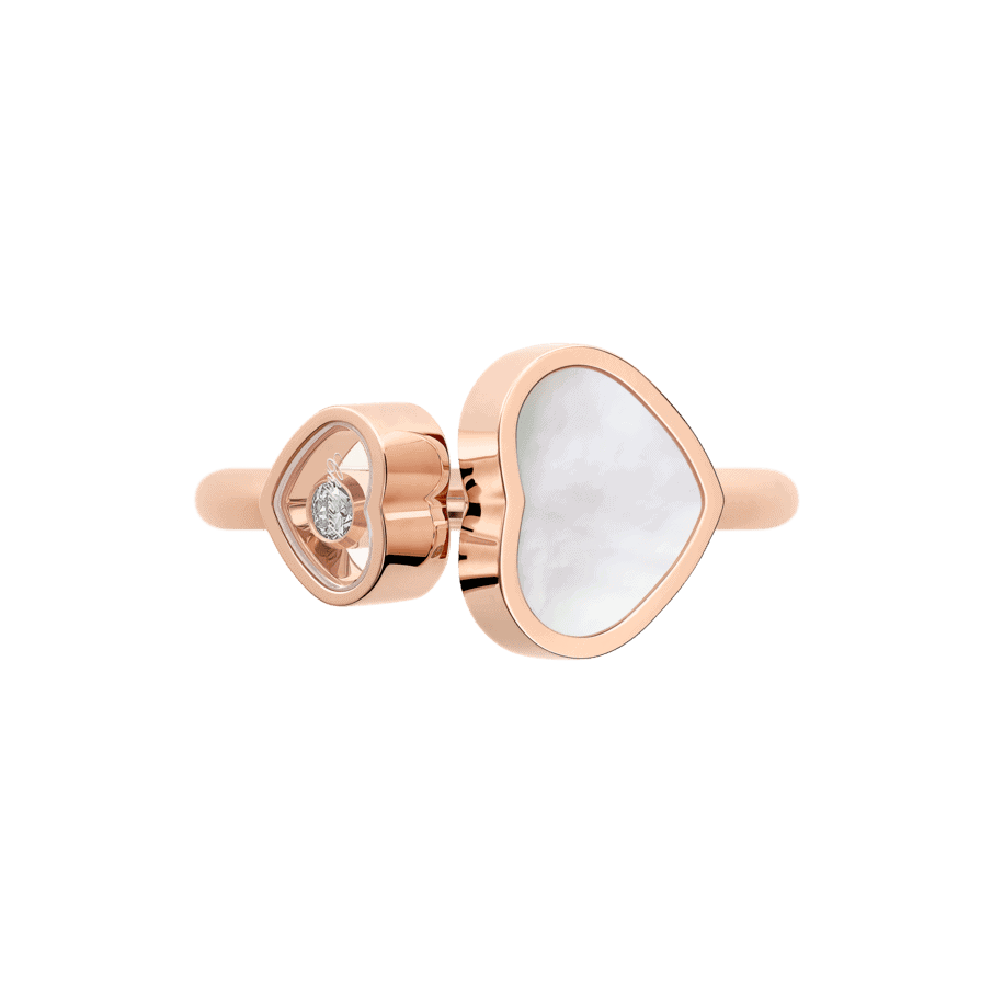 Schmuck: Chopard Happy Diamonds Hearts Ring Diamant/Perlmutt Rosegold aus 750 Roségold von CHOPARD