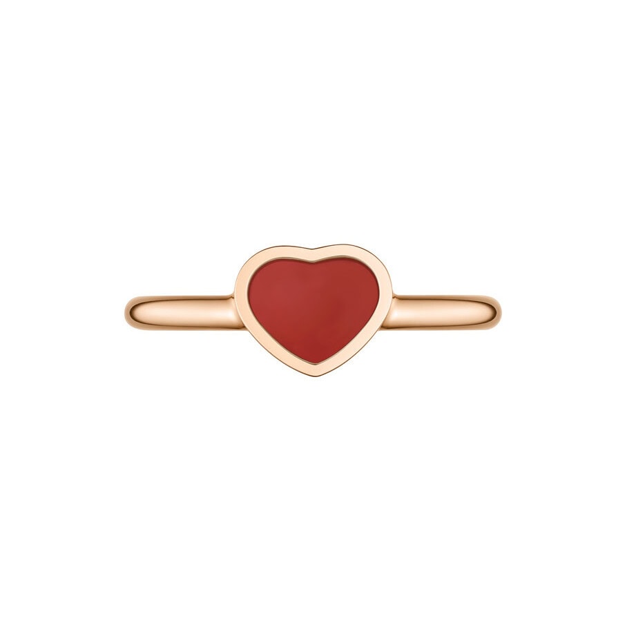 Schmuck: Chopard My Happy Hearts Ring mit rotem Karneol Rosegold W53 aus 750 Roségold von CHOPARD