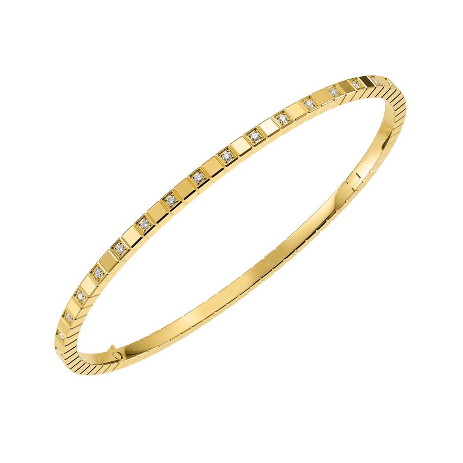 Schmuck: Chopard Ice Cube M Armreif Gelbgold mit Diamanten aus 750 Gelbgold von CHOPARD