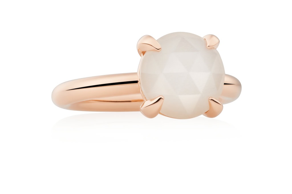 Schmuck: Bron Catch Ring Mondstein weiß Roségold aus 750 Roségold von Bron
