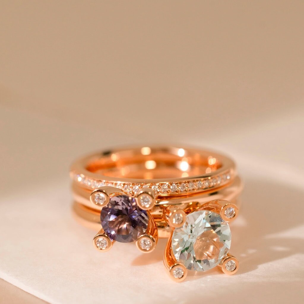 Schmuck: Bron Ring Philox Loliet Roségold W54 aus 750 Roségold von Bron