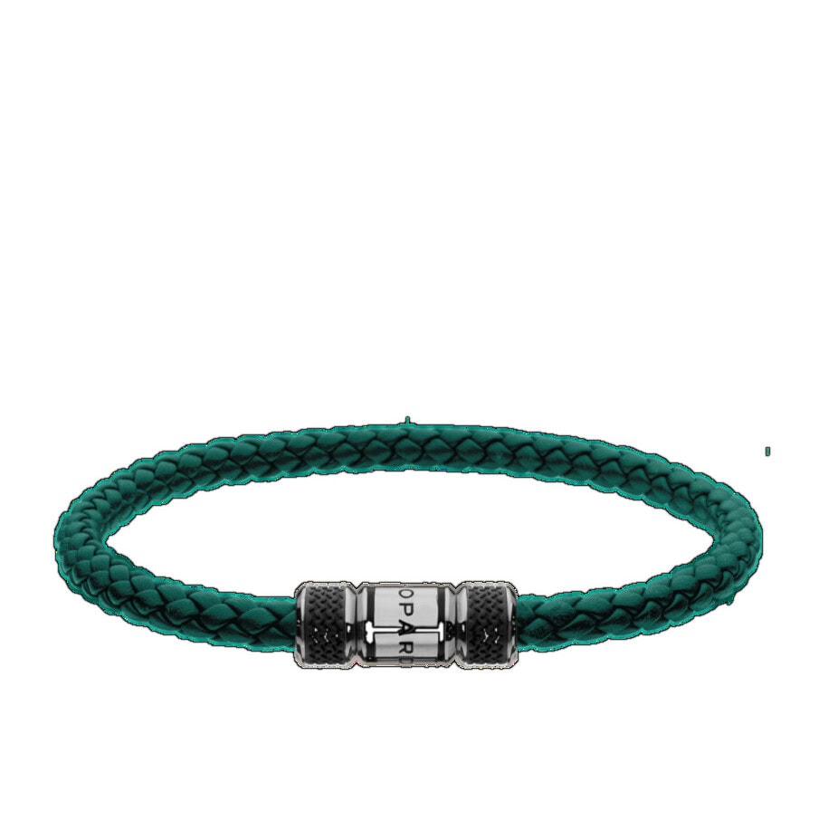 Schmuck: Chopard Classic Racing Armband grün Lammleder Metall 19cm aus Leder von CHOPARD