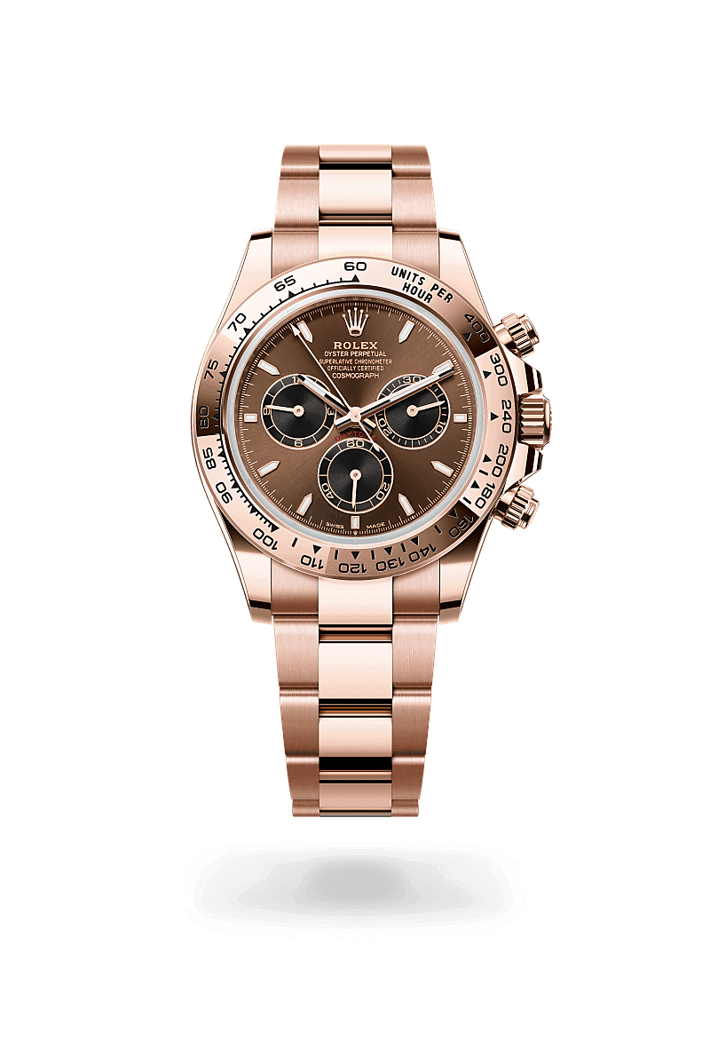 Rolex Cosmograph Daytona in 18 Karat Everose-Gold (M126505-0005) mit Zifferblatt Strahlend schokoladenfarben und schwarz – Juwelier Eckstein Saarbrücken