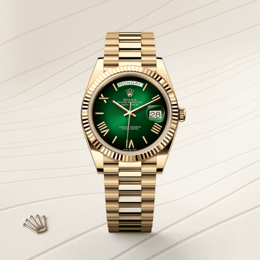 Rolex Day-Date 40 Oyster, 40 mm, Gelbgold (M228238-0069) – Juwelier Eckstein Saarbrücken