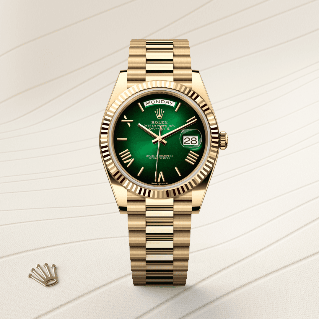 Rolex Day-Date 40 Oyster, 40 mm, Gelbgold (M228238-0069) – Juwelier Eckstein Saarbrücken