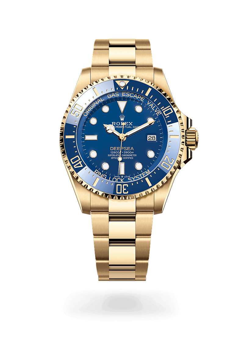 Rolex Rolex Deepsea in 18 Karat Gelbgold (M136668LB-0001) mit Zifferblatt Blau – Juwelier Eckstein Saarbrücken