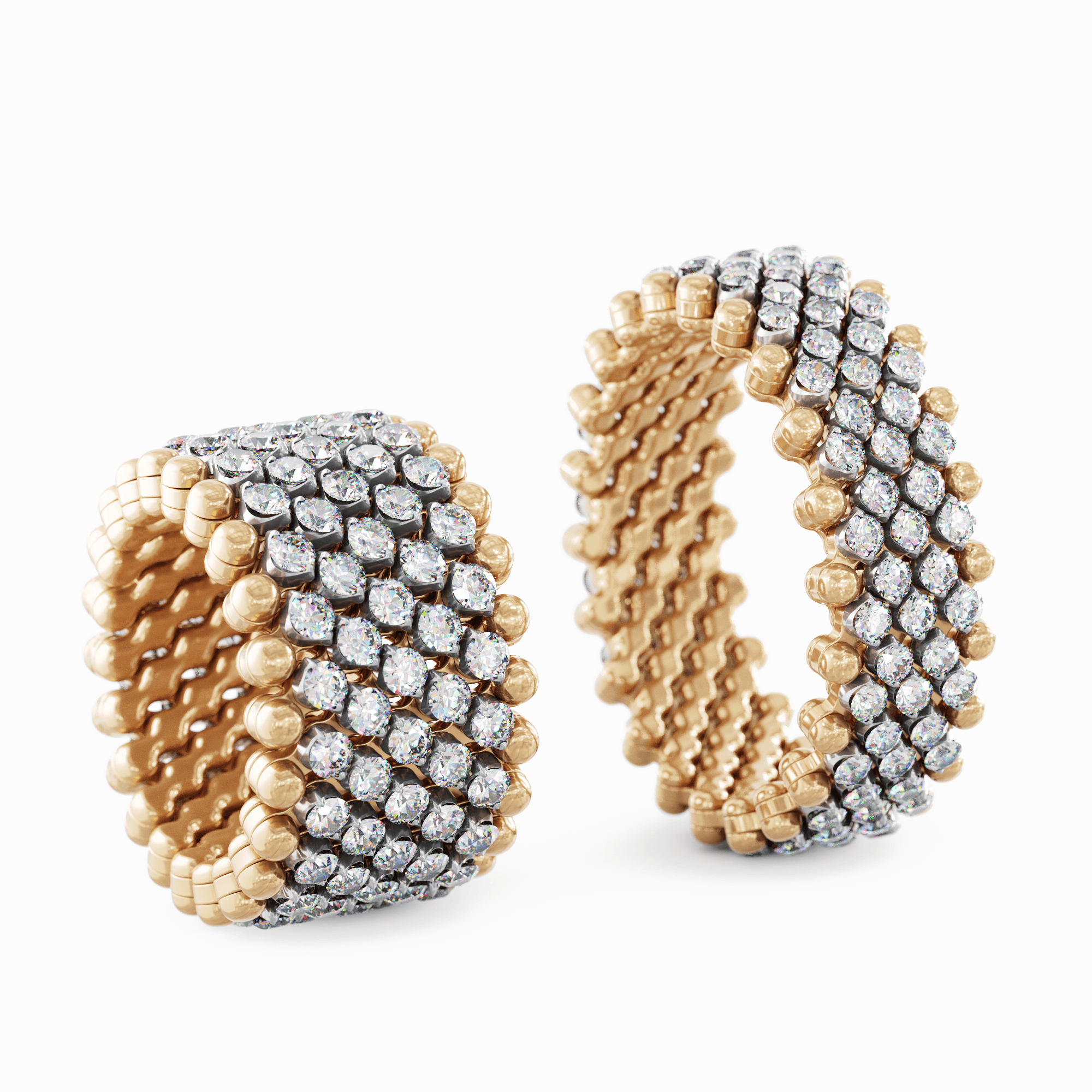 Schmuck: Ring Multisize Roségold/Weißgold/Diamanten (Kopie) aus 750 Weißgold von Serafino Consoli