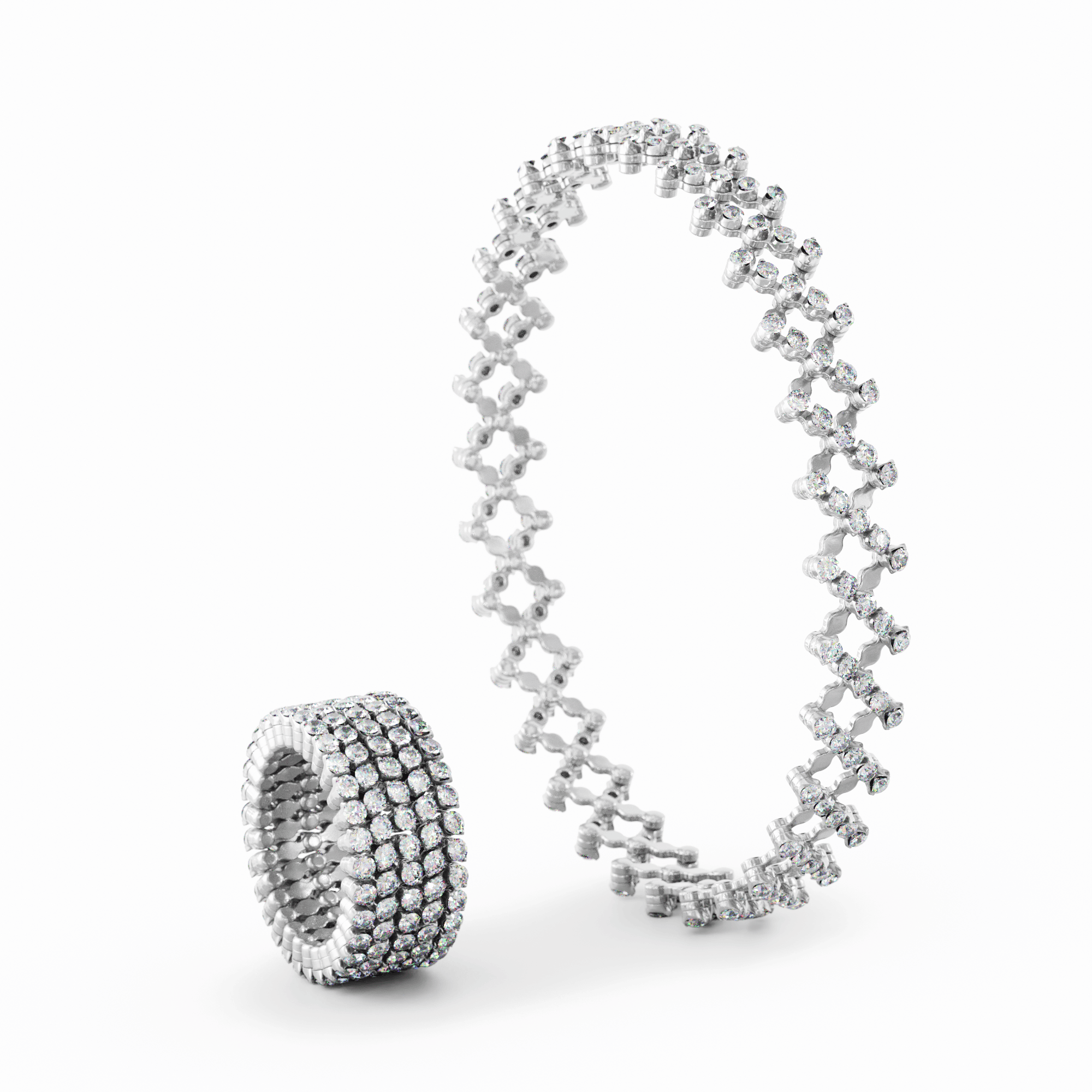 Schmuck: Ring Multisize Weißgold/Diamanten (Kopie) aus 750 Weißgold von Serafino Consoli