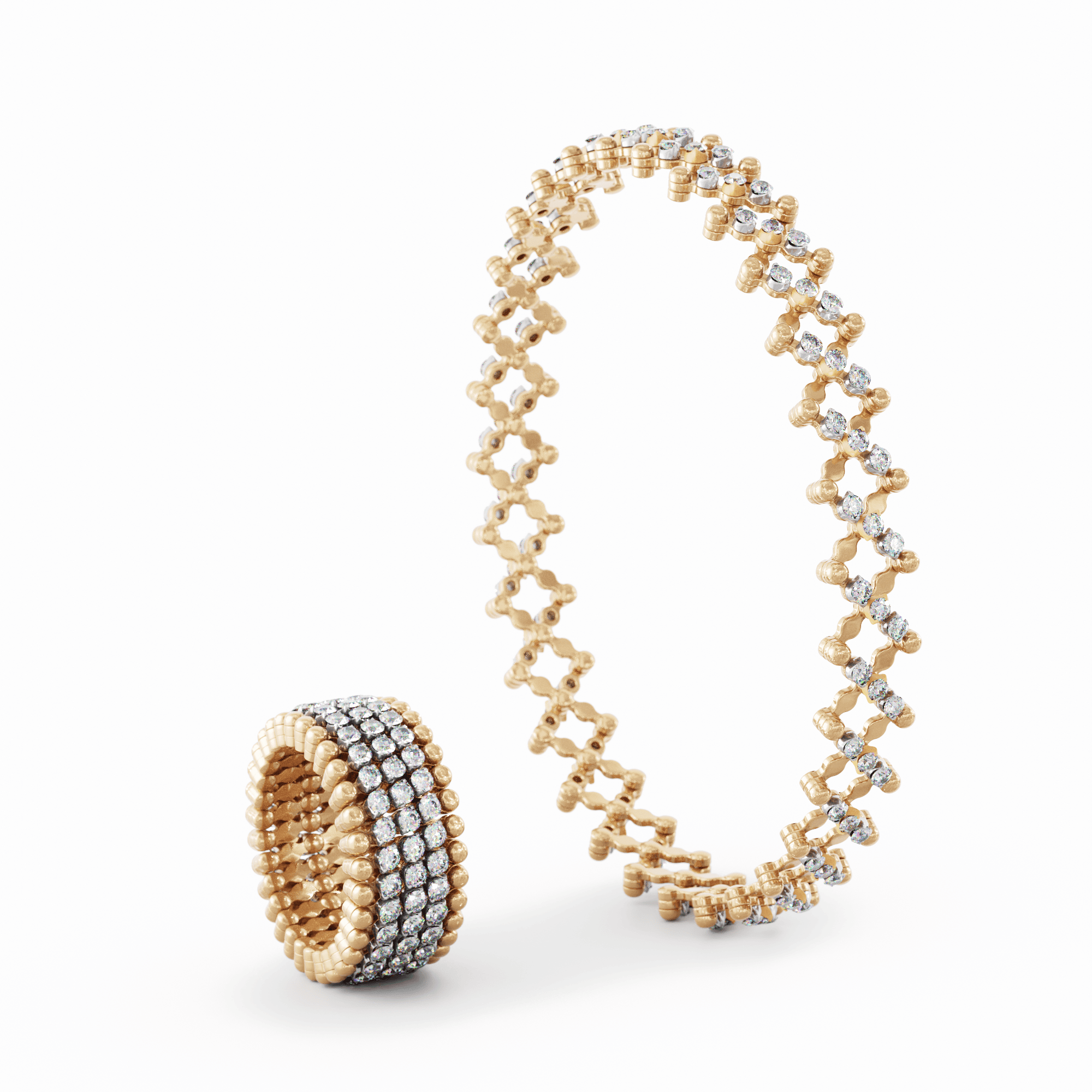 Schmuck: Ring Multisize Roségold/Weißgold/Diamanten (Kopie) aus 750 Weißgold von Serafino Consoli