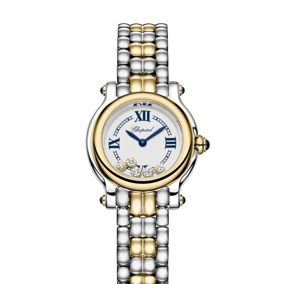 Uhren: Happy Sport The First 26 mm, Quarz Diamanten aus Edelstahl von Chopard