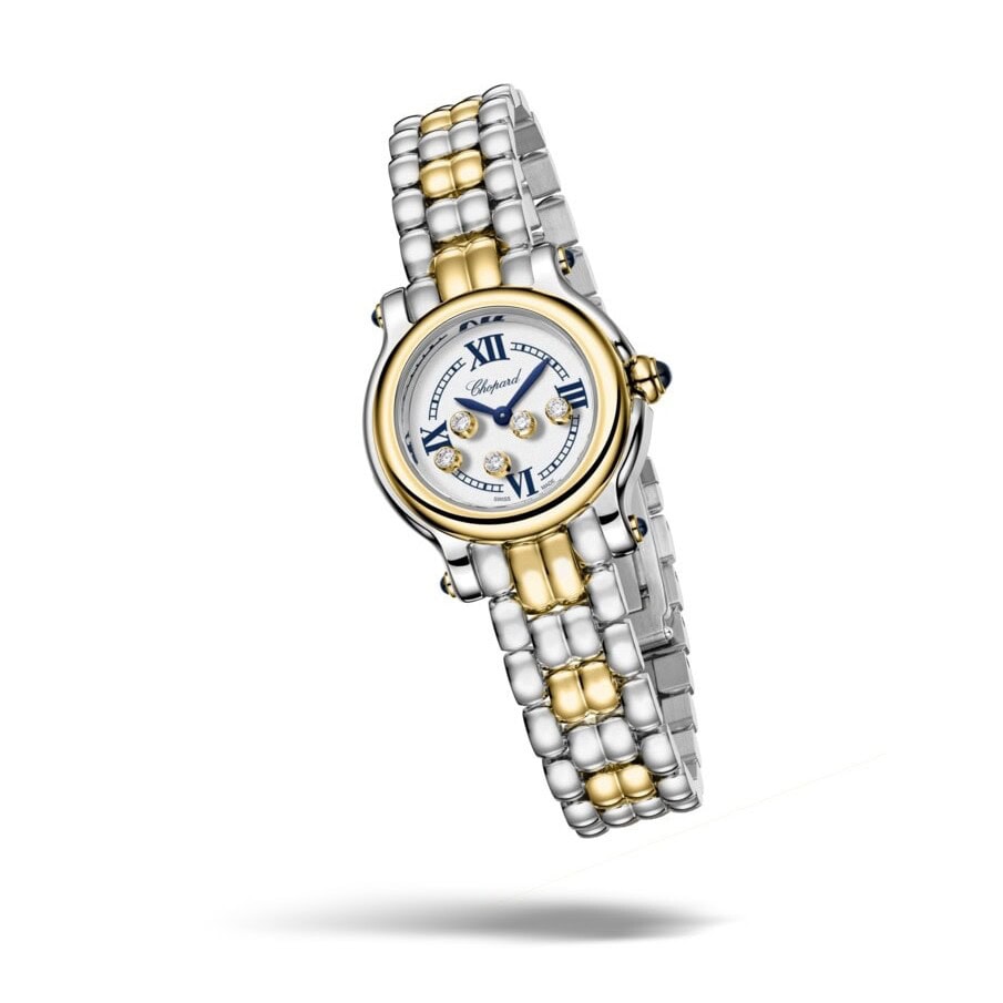 Uhren: Happy Sport The First 26 mm, Quarz Diamanten aus Edelstahl von Chopard