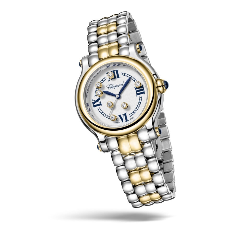 Uhren: Happy Sport The First 33mm Quarz (Kopie) aus Edelstahl und Gelbgold von Chopard