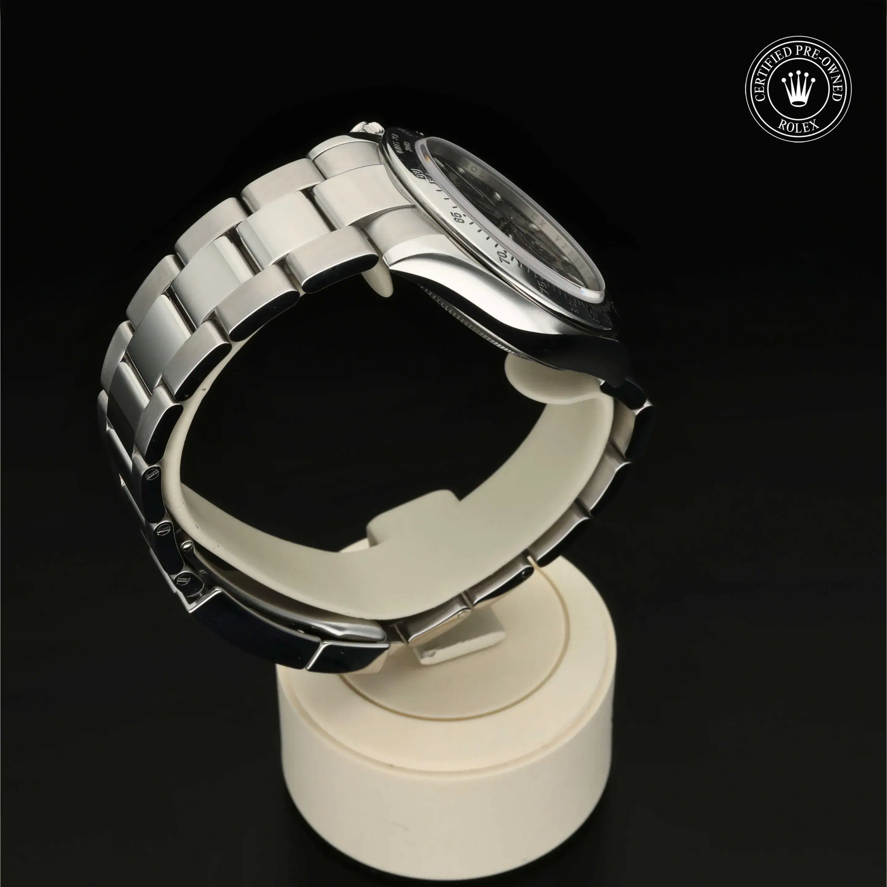 : Cosmograph Daytona aus Edelstahl Oystersteel von Rolex Certified Pre-Owned