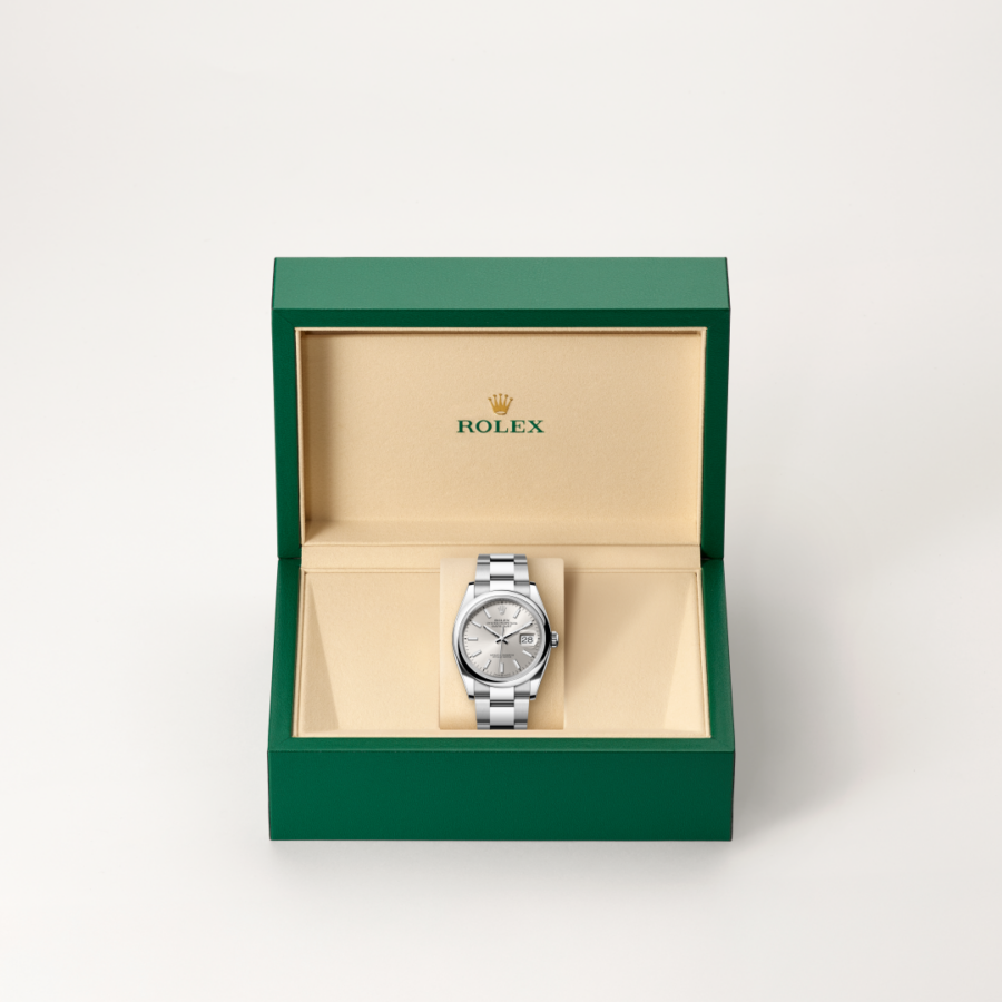 Rolex Datejust 36 mit Oyster-Band (dreireihig), massive Elemente (M126200-0002) – Juwelier Leo Link Mainz