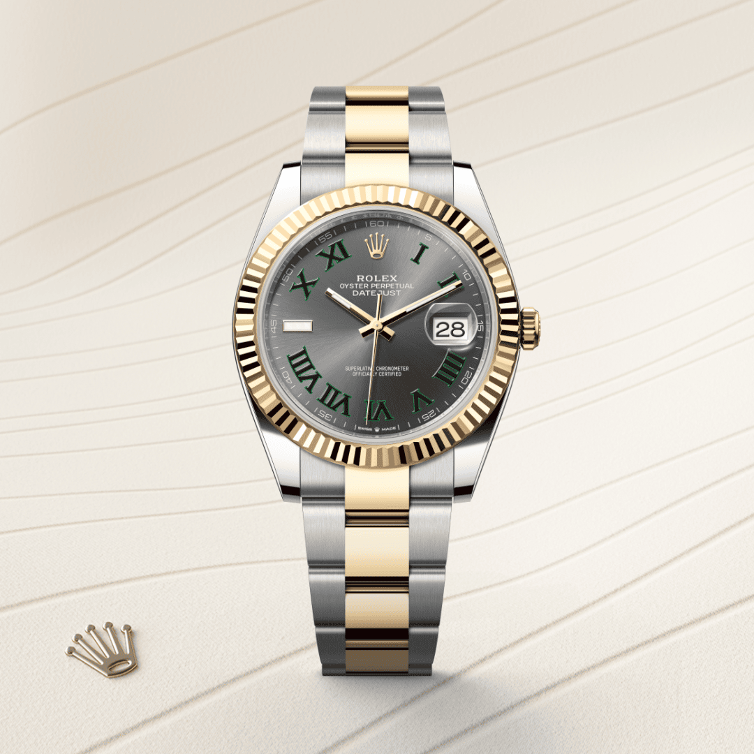 Rolex Datejust 41 Oyster, 41 mm, Edelstahl Oystersteel und Gelbgold (M126333-0019) – Juwelier Leo Link Mainz