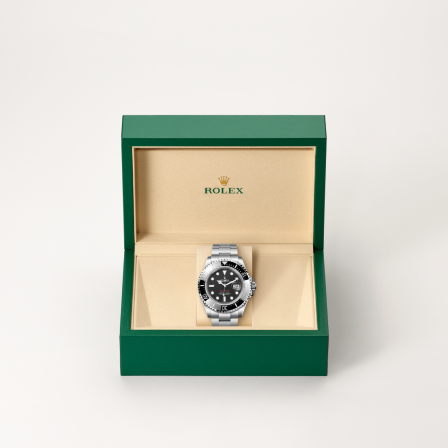 Rolex Sea-Dweller mit Oyster-Band (dreireihig), massive Elemente (M126600-0002) – Juwelier Leo Link Mainz