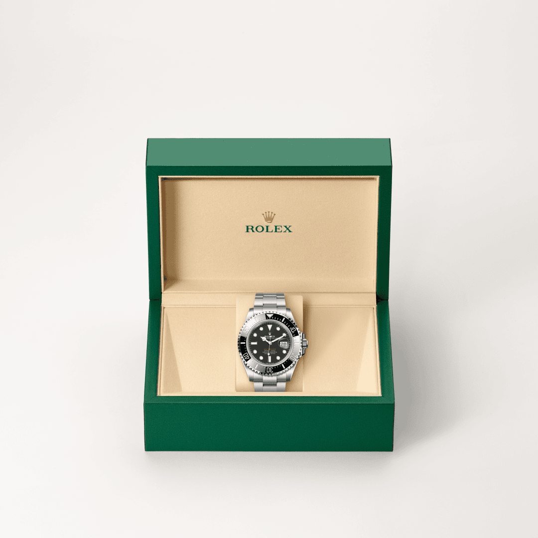 Rolex Sea-Dweller mit Oyster-Band (dreireihig), massive Elemente (M126600-0002) – Juwelier Leo Link Mainz