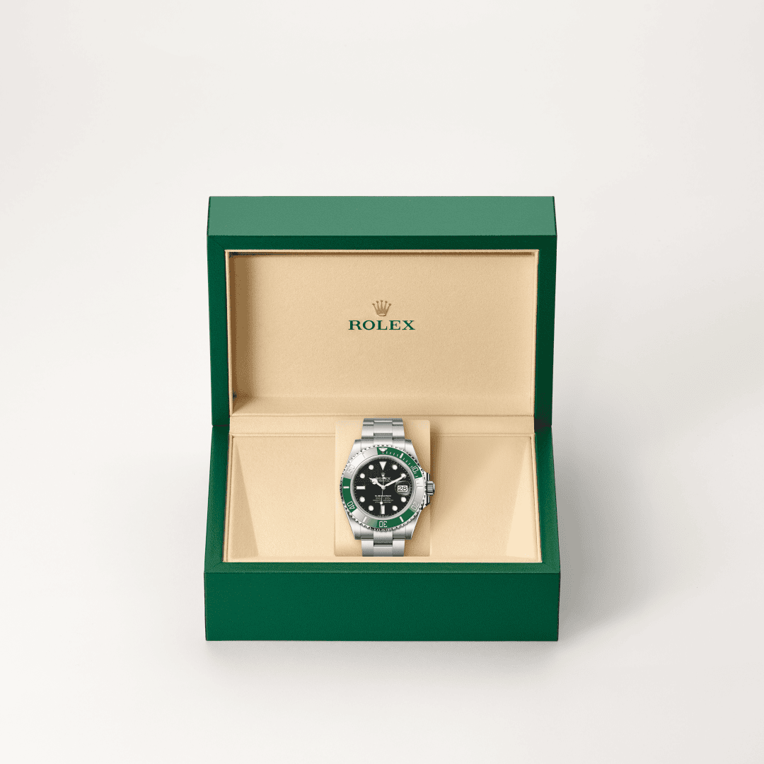 Rolex Submariner Date mit Oyster-Band (dreireihig), massive Elemente (M126610LV-0002) – Juwelier Leo Link Mainz