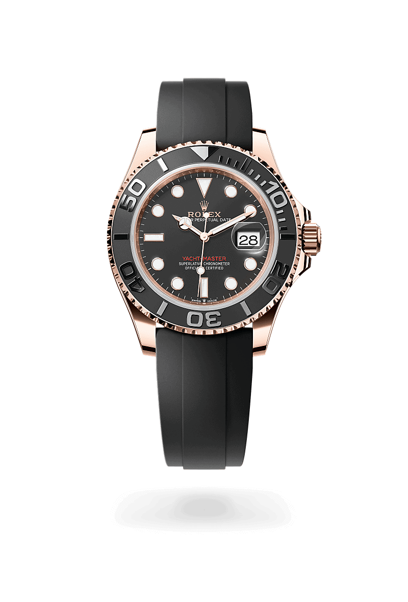 Rolex Yacht-Master 40 in 18 Karat Everose-Gold (M126655-0002) mit Zifferblatt Tiefschwarz – Juwelier Leo Link Mainz