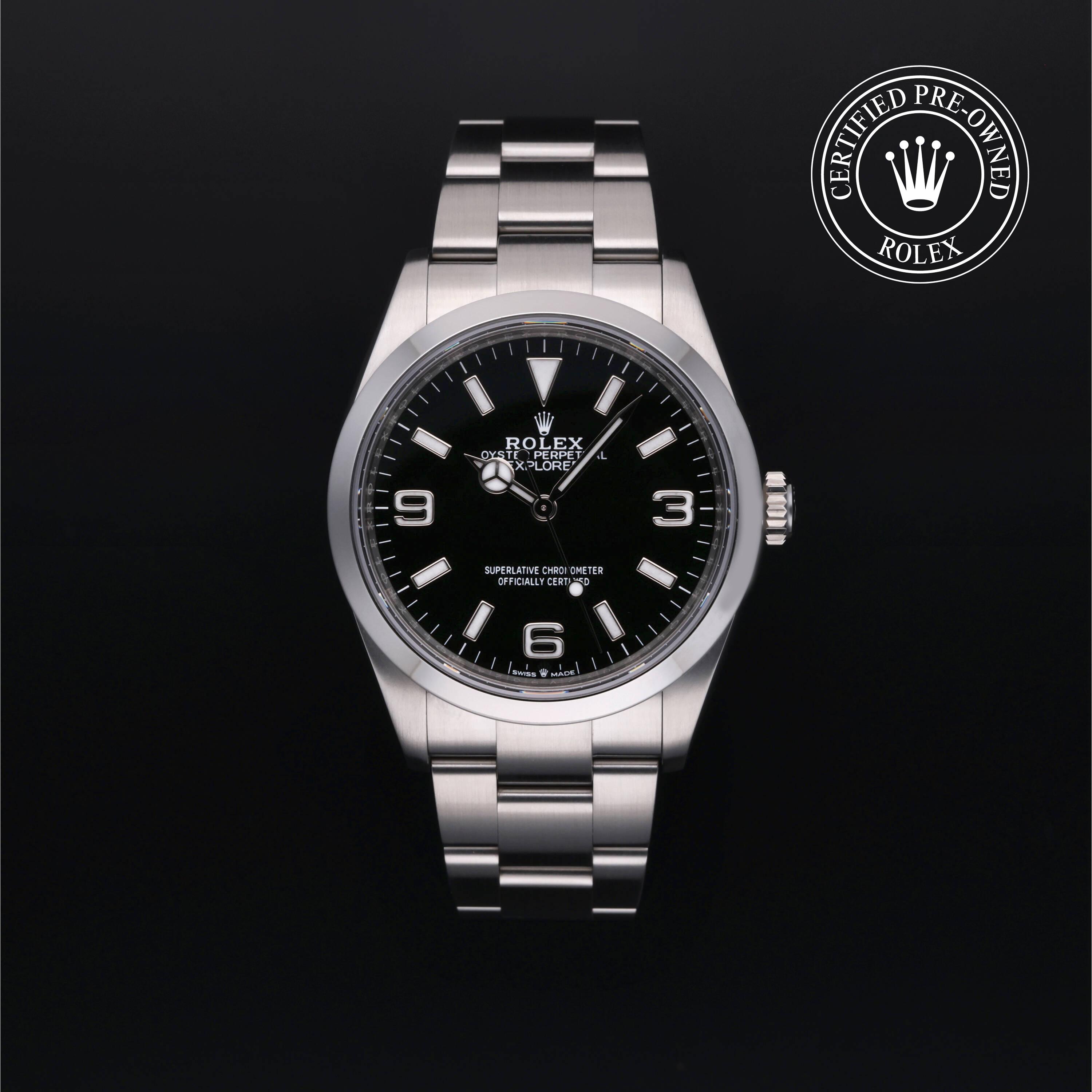 Explorer 36 aus Edelstahl Oystersteel von Rolex Certified Pre-Owned