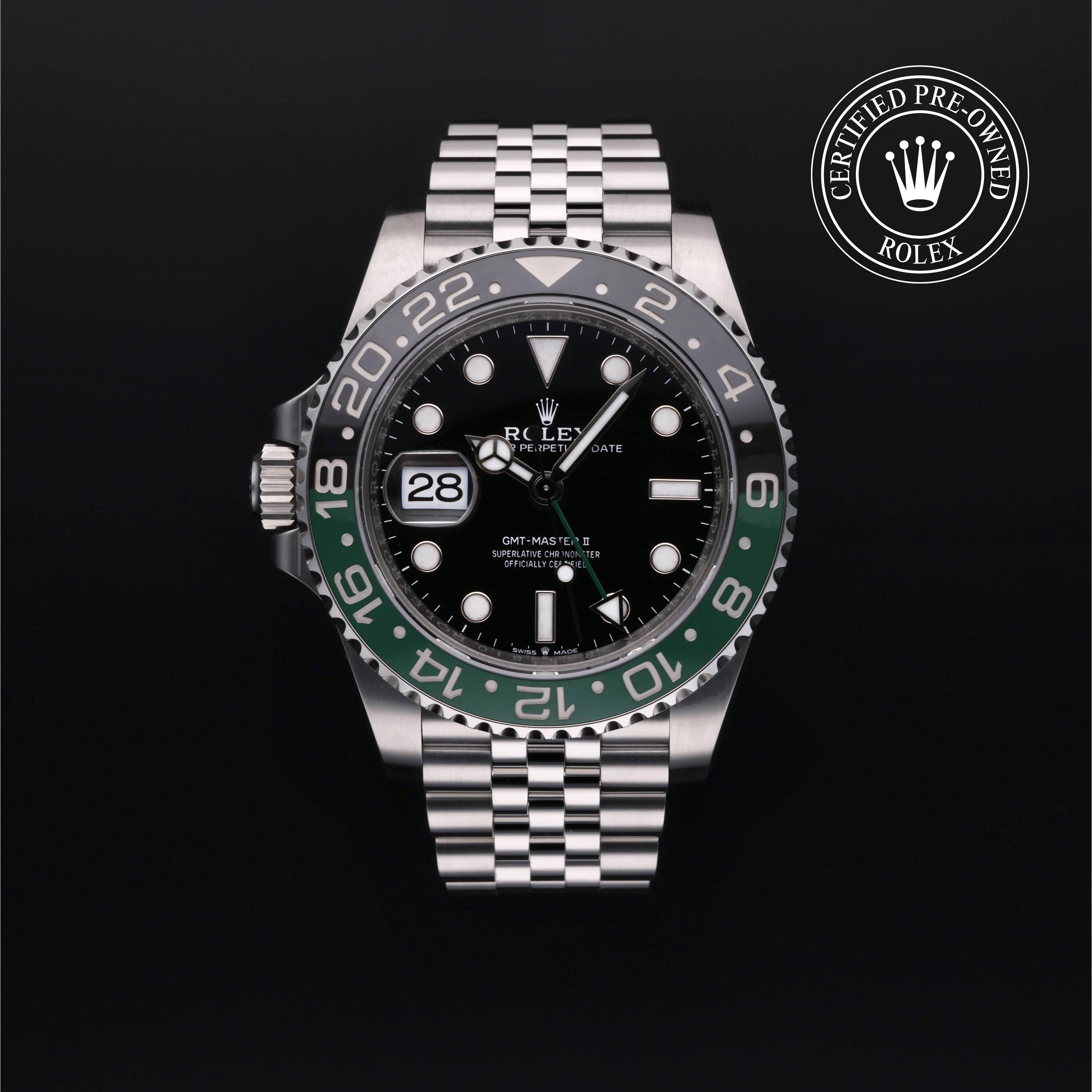 GMT-Master II aus Edelstahl Oystersteel von Rolex Certified Pre-Owned