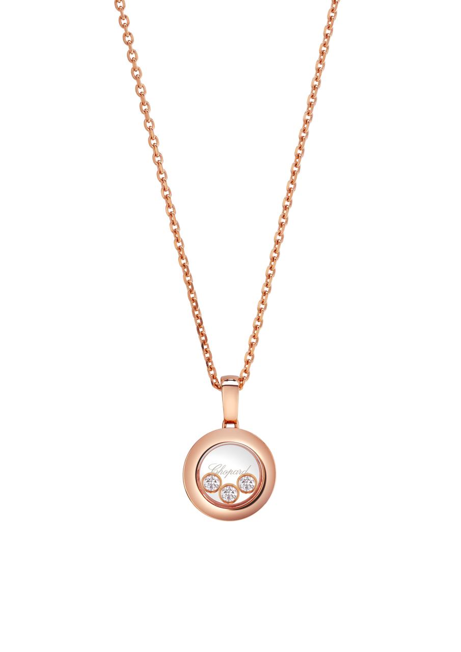 Schmuck: Chopard Happy Diamonds Kette Rosegold 42 cm aus 750 Weißgold von CHOPARD