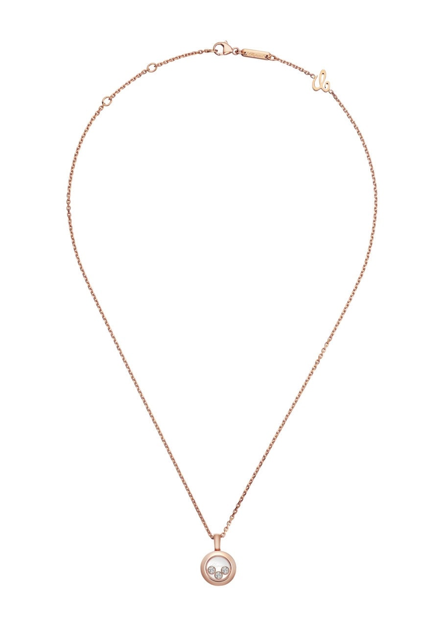 Schmuck: Chopard Happy Diamonds Kette Rosegold 42 cm aus 750 Weißgold von CHOPARD