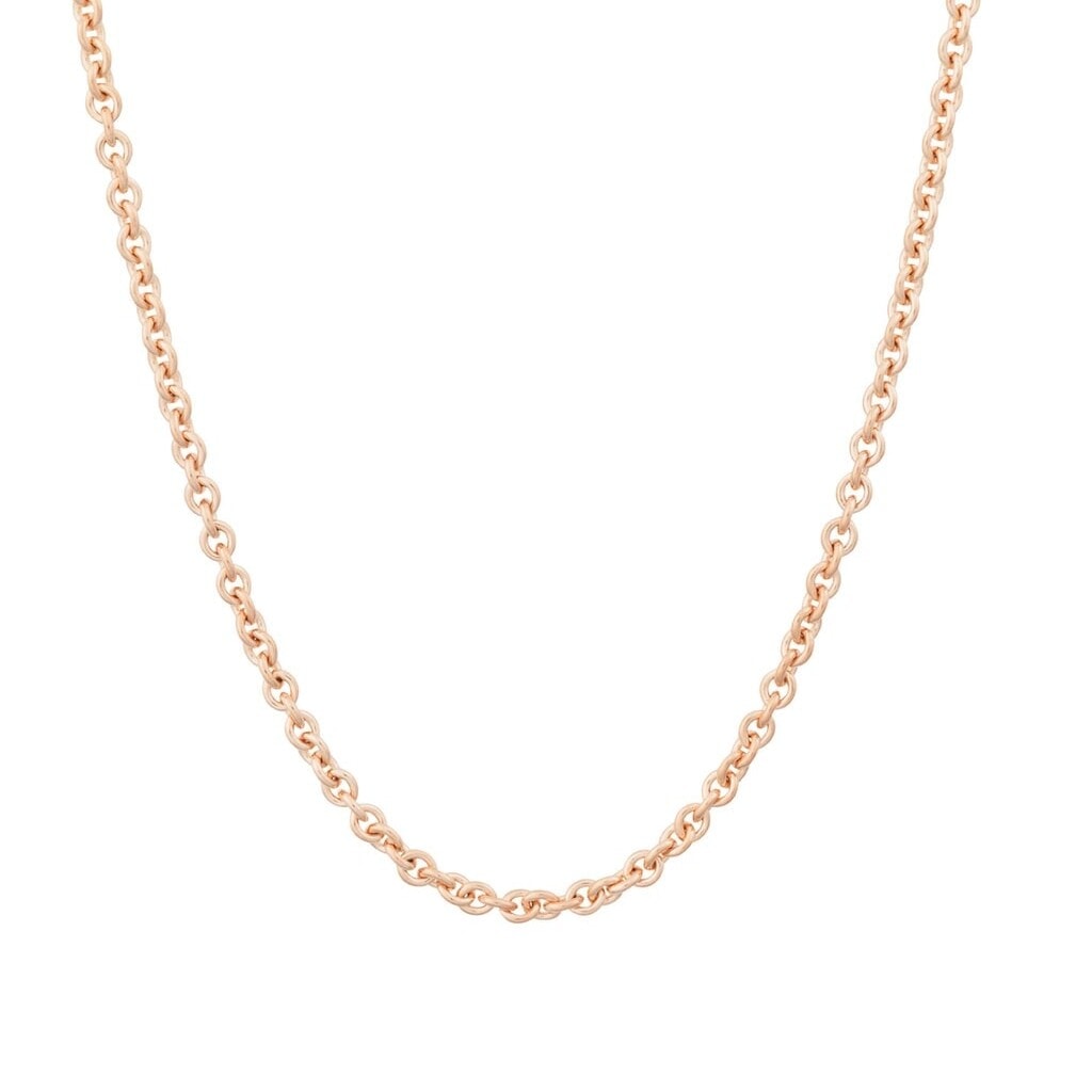 Schmuck: Bron Lux Halskette aus 750 Roségold, 70 cm, Zopfkette (Kopie) aus 750 Roségold von Bron