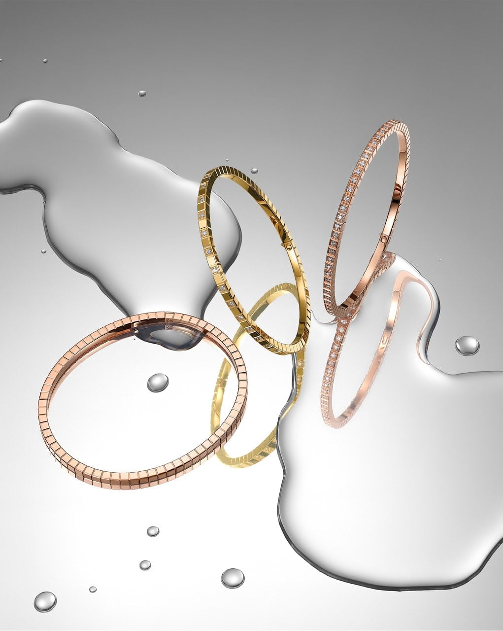 Schmuck: Chopard Ice Cube M Armreif Rosegold aus 750 Roségold von CHOPARD