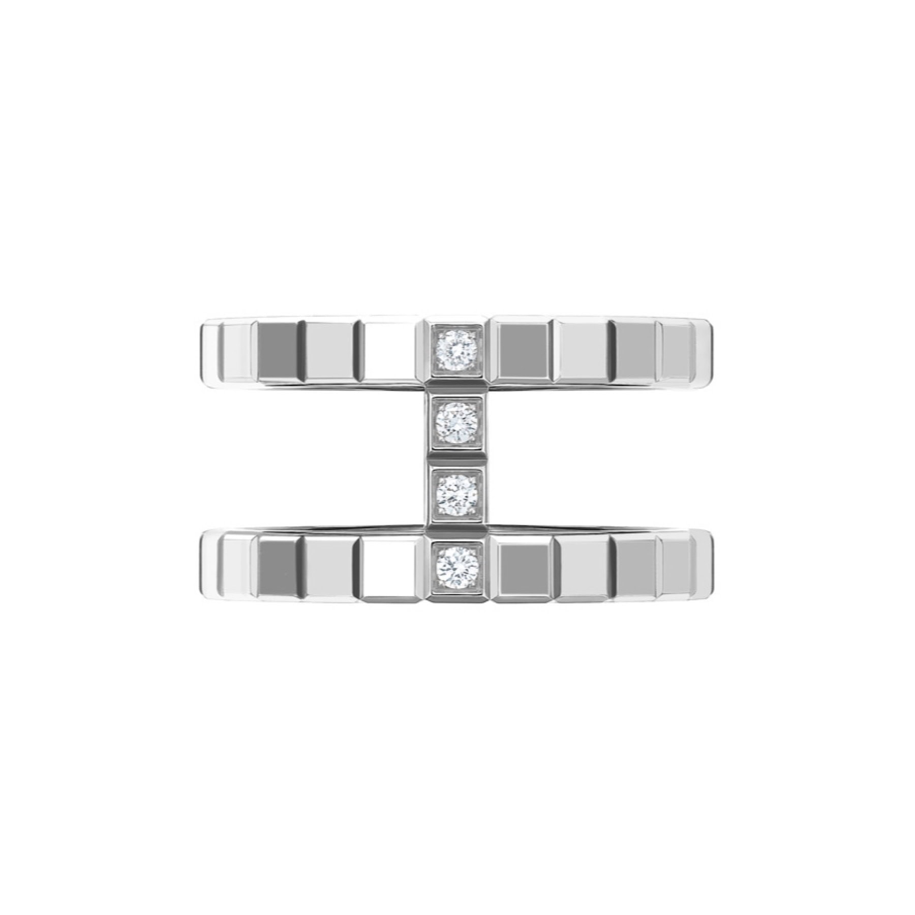 Schmuck: Chopard Ice Cube Ring Diamant Weißgold Gr. 53 aus 750 Weißgold von CHOPARD