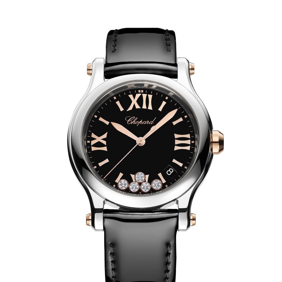 Uhren: Happy Sport Quarz Leder Roségold von Chopard