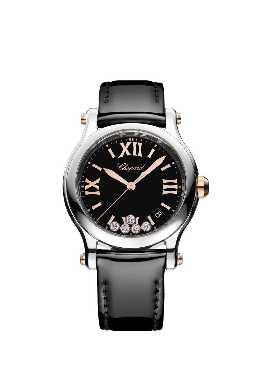 Uhren: Happy Sport Quarz Leder Roségold von Chopard