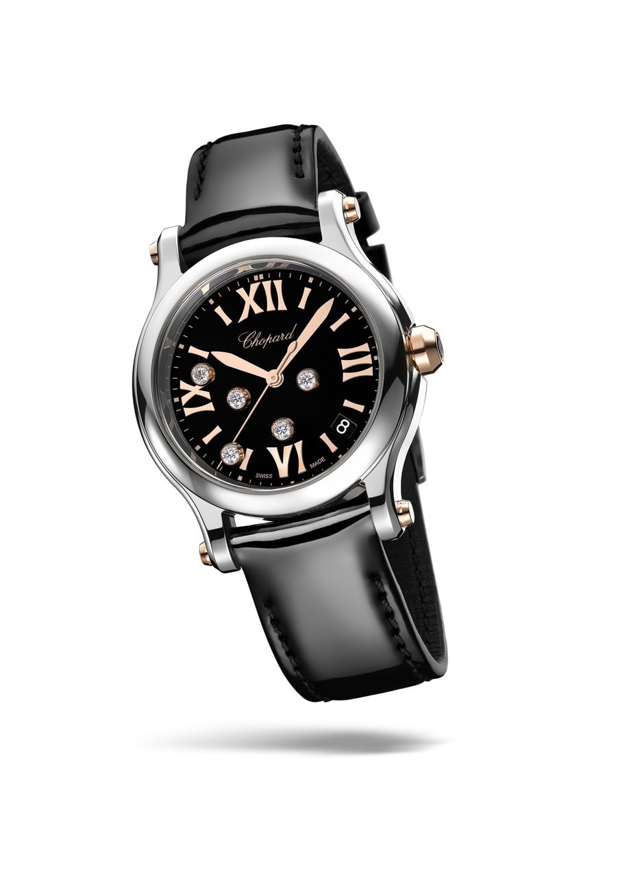 Uhren: Happy Sport Quarz Leder Roségold von Chopard