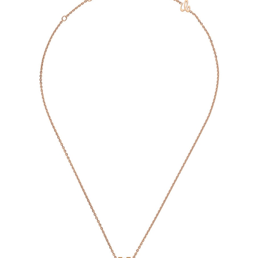 Schmuck: Ice Cube Anhänger mit Ankerkette Roségold aus 750 Roségold von Chopard