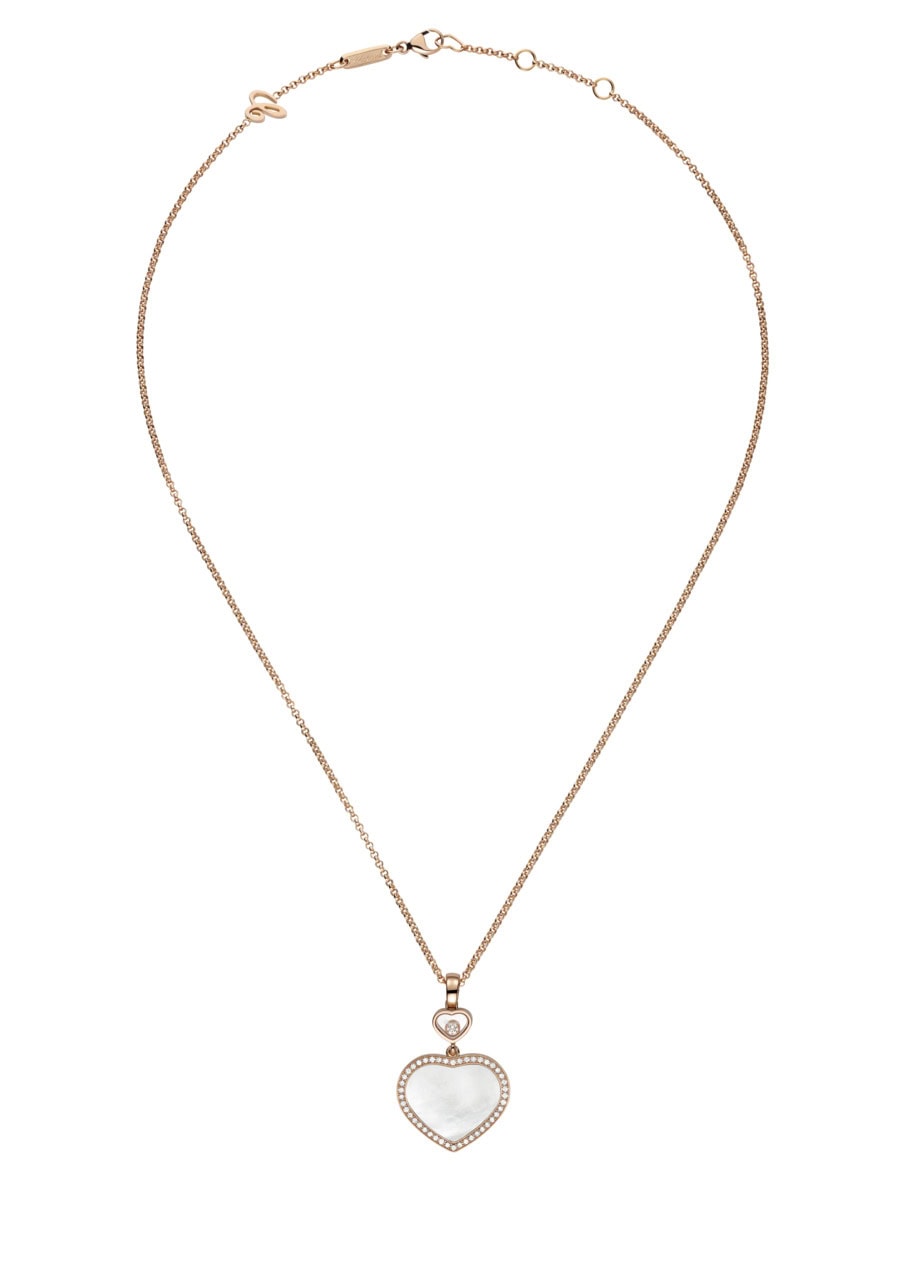 Schmuck: Happy Hearts Anhänger mit Ankerkette Roségold aus 750 Roségold von Chopard
