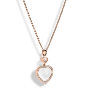 Schmuck: Happy Hearts Anhänger mit Ankerkette Roségold aus 750 Roségold von Chopard