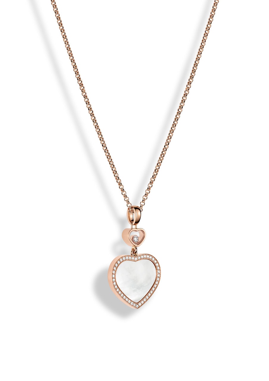Schmuck: Happy Hearts Anhänger mit Ankerkette Roségold aus 750 Roségold von Chopard