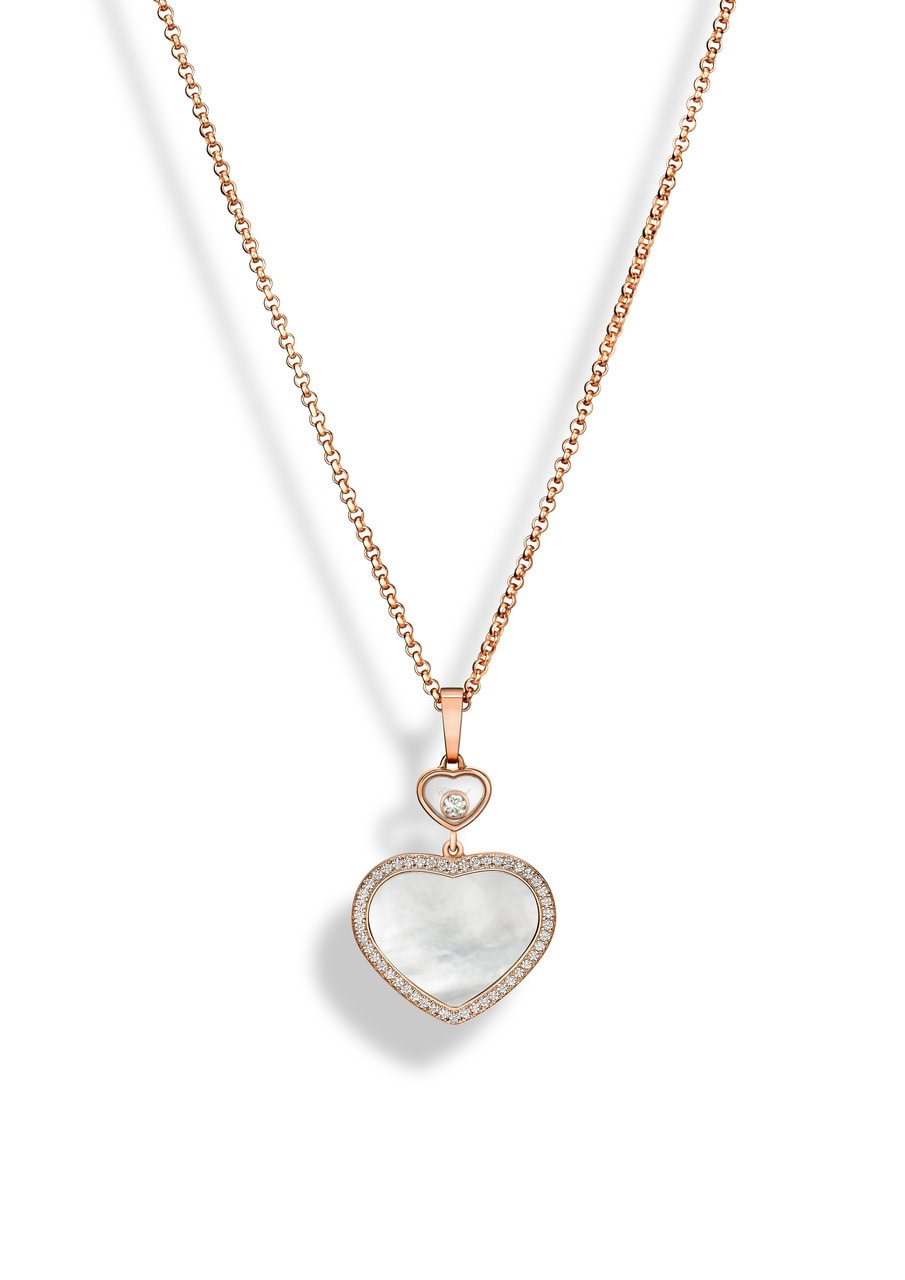 Schmuck: Happy Hearts Anhänger mit Ankerkette Roségold aus 750 Roségold von Chopard
