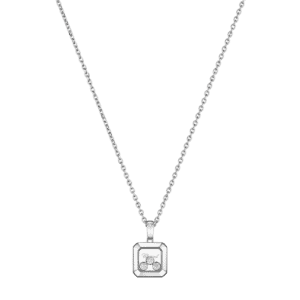 Schmuck: Happy Diamonds Anhänger mit Ankerkette Weißgold aus 750 Weißgold von Chopard